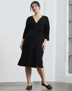 Everlane Dresses*The Ribbed Wrap Midi Dress