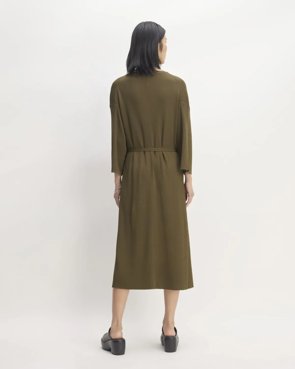 Everlane Dresses*The Ribbed Wrap Midi Dress