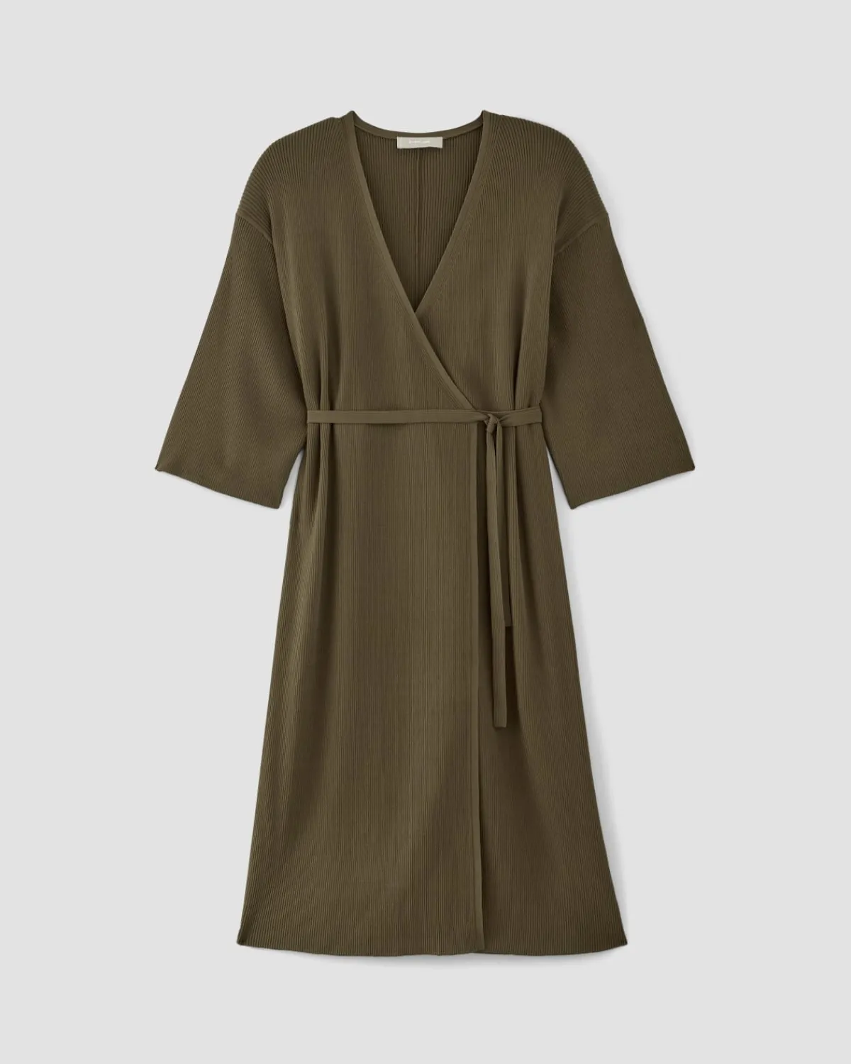 Everlane Dresses*The Ribbed Wrap Midi Dress