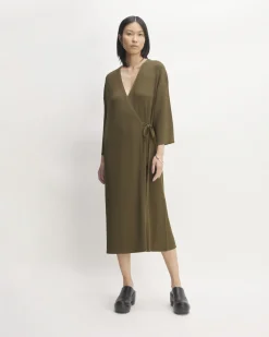 Everlane Dresses*The Ribbed Wrap Midi Dress