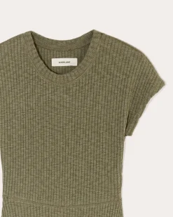 Everlane Dresses*The Rib-Knit Cap-Sleeve Midi Dress