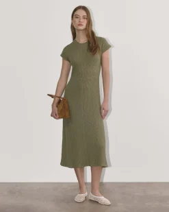 Everlane Dresses*The Rib-Knit Cap-Sleeve Midi Dress