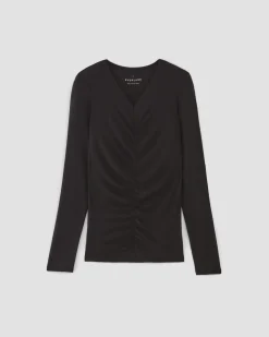 Everlane Tops*The Ruched V-Neck Tee in Butterluxe