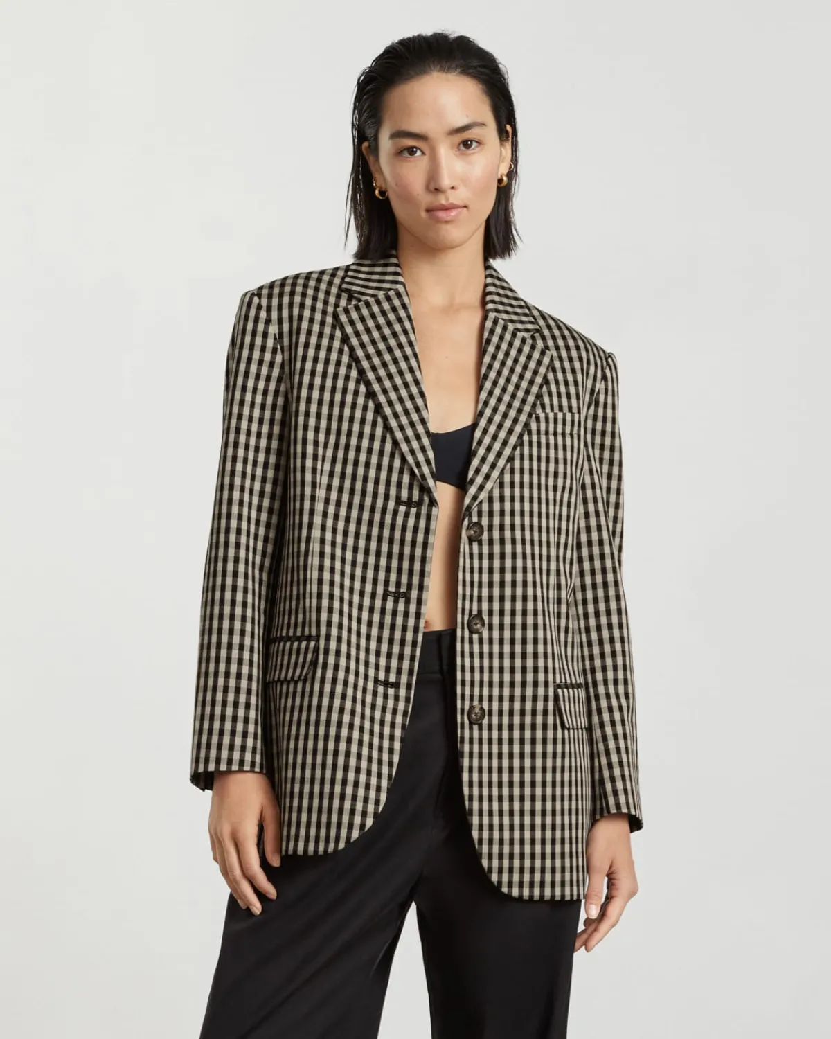 Everlane Jackets & Coats|Blazers*The ’80s Blazer Khaki / Black