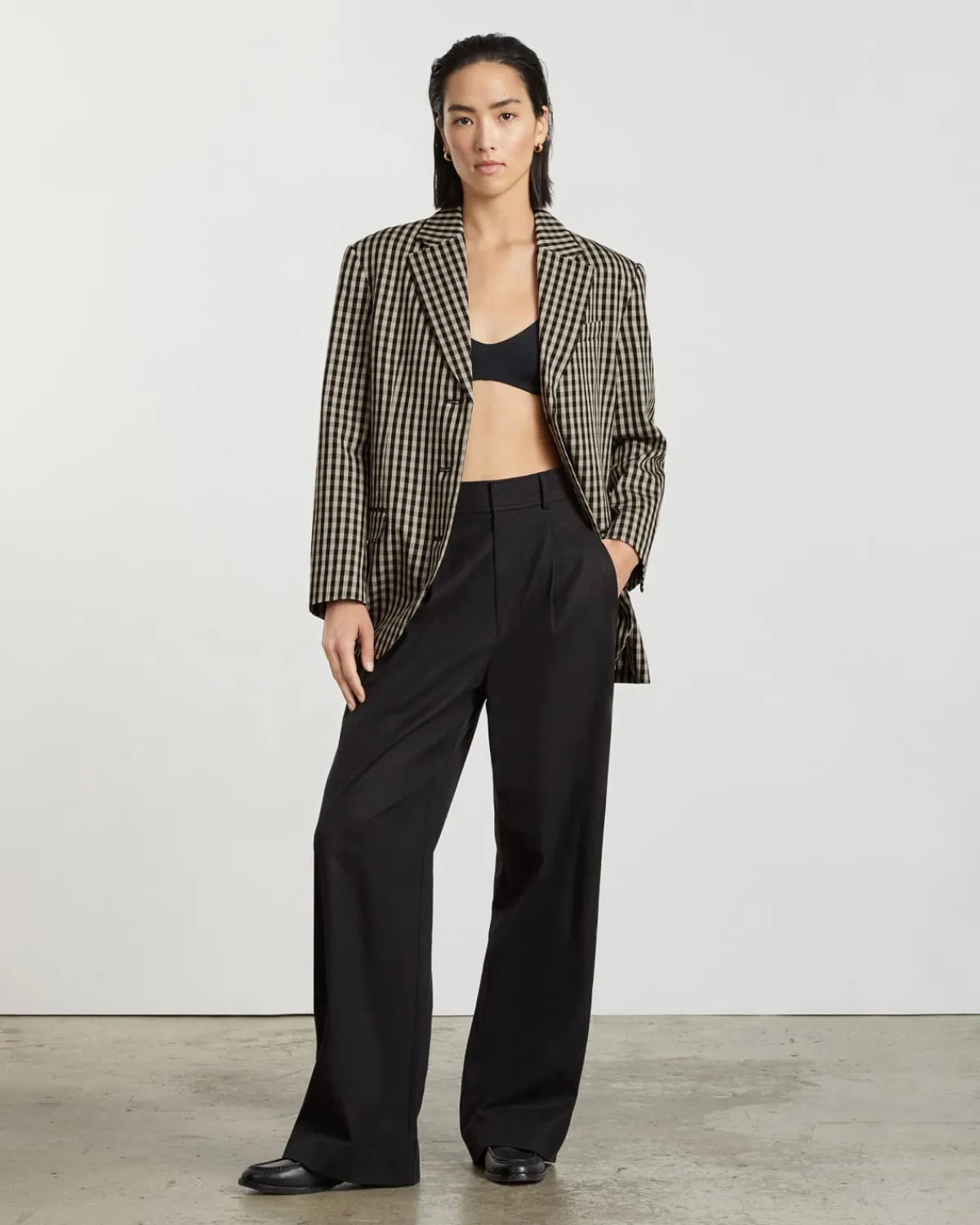 Everlane Jackets & Coats|Blazers*The ’80s Blazer Khaki / Black