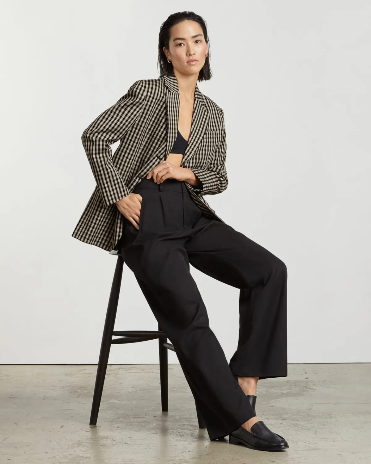 Everlane Jackets & Coats|Blazers*The ’80s Blazer Khaki / Black