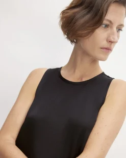Everlane Dresses*The Satin Racerback Slip Dress Black