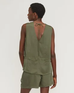 Everlane Tops*The Satin V-Neck Top