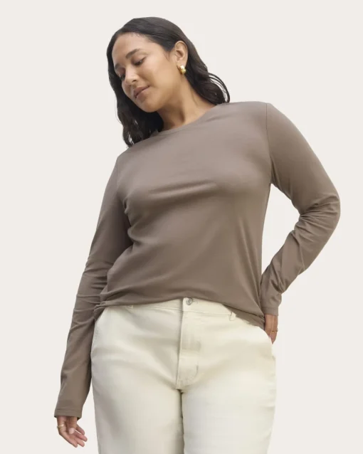 Everlane Tees|Long Sleeve Tees*The Slim Long-Sleeve Crew in Essential Cotton