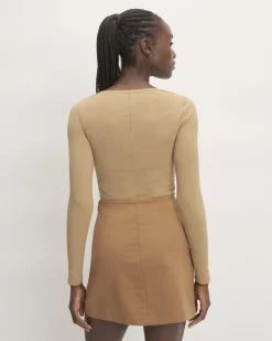 Everlane Tees|Long Sleeve Tees*The Supima® Form Ballet Neck Tee Tiger's Eye