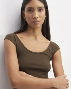 Everlane Tees|Short Sleeve Tees*The Supima® Form Cap-Sleeve Tee