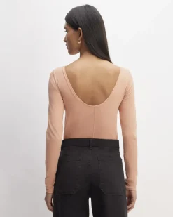 Everlane Tees|Long Sleeve Tees*The Supima® Form Scoop-Back Tee Blush Pink