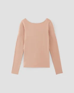 Everlane Tees|Long Sleeve Tees*The Supima® Form Scoop-Back Tee Blush Pink