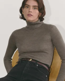 Everlane Sweaters|Turtleneck Sweaters*The Turtleneck in Ultrasoft Merino Heather Cocoa