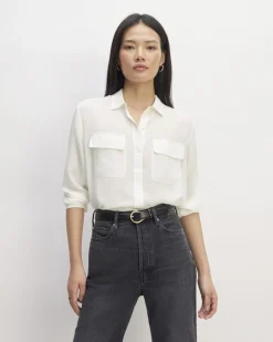 Everlane Tops*The Utility Shirt in Washable Silk