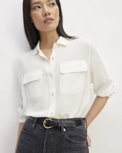 Everlane Tops*The Utility Shirt in Washable Silk