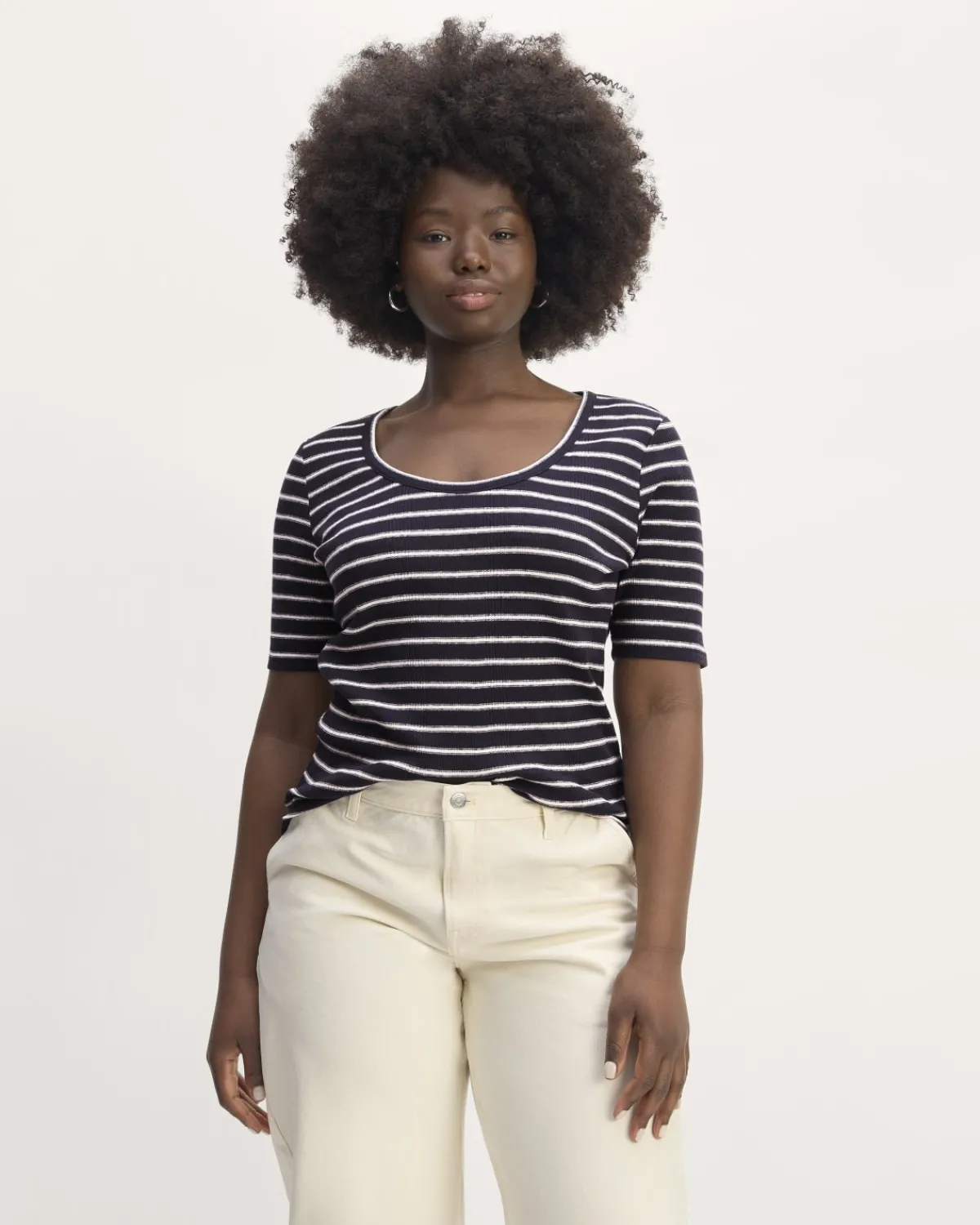 Everlane Tees|Short Sleeve Tees*The Vintage Rib Scoop-Neck Top