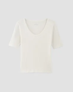 Everlane Tees|Short Sleeve Tees*The Vintage Rib Scoop-Neck Top