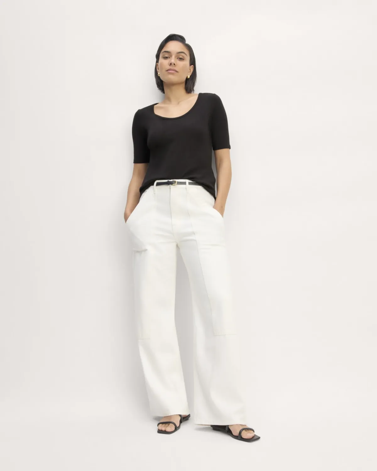 Everlane Tees|Short Sleeve Tees*The Vintage Rib Scoop-Neck Top