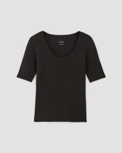 Everlane Tees|Short Sleeve Tees*The Vintage Rib Scoop-Neck Top