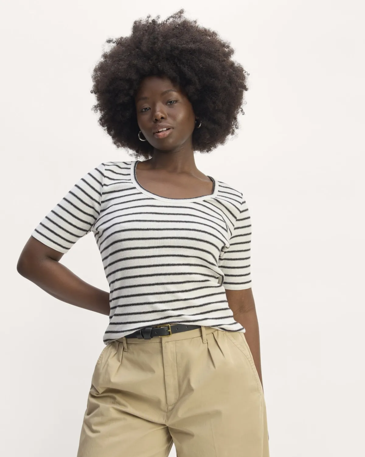 Everlane Tees|Short Sleeve Tees*The Vintage Rib Scoop-Neck Top