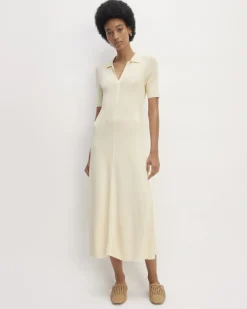 Everlane Dresses*The Viscose Knit Polo Midi Dress