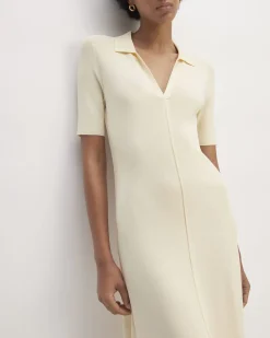 Everlane Dresses*The Viscose Knit Polo Midi Dress