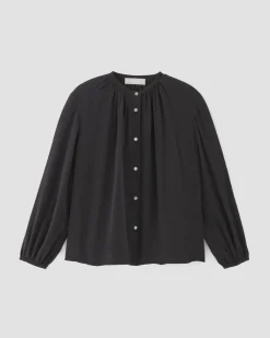 Everlane Tops*The Washable Clean Silk Shirred Blouse
