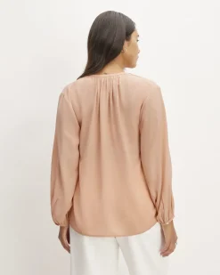 Everlane Tops*The Washable Clean Silk Shirred Blouse