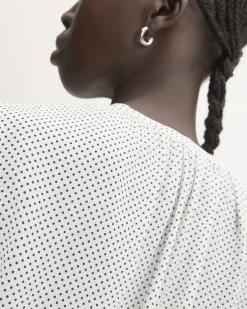 Everlane Tops*The Washable Clean Silk Shirred Blouse