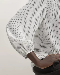 Everlane Tops*The Washable Clean Silk Shirred Blouse