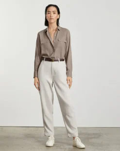 Everlane Tops*The Washable Silk Relaxed Shirt Burnt Sugar