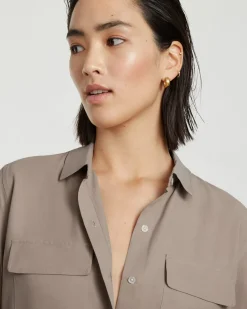Everlane Tops*The Washable Silk Relaxed Shirt Burnt Sugar