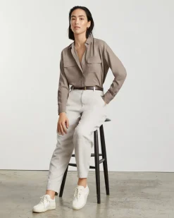 Everlane Tops*The Washable Silk Relaxed Shirt Burnt Sugar
