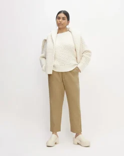Everlane Pants|Tapered Pants*The Wool Flannel Pull-On Pant Tiger's Eye