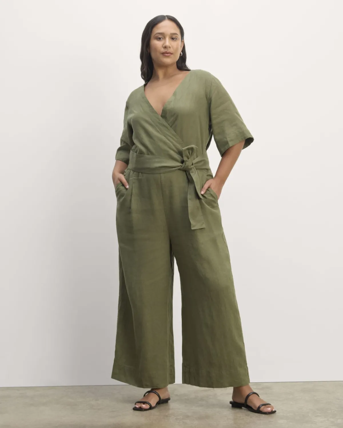 Everlane Dresses*The Wrap Jumpsuit in Linen